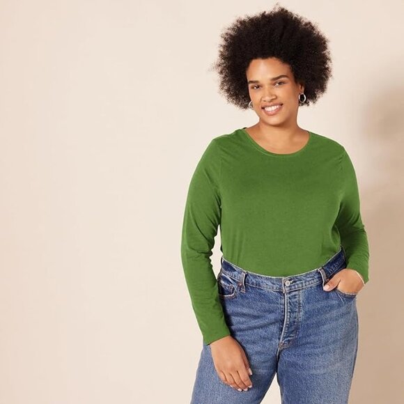 Amazon Essentials Women's Regular-Fit Long-Sleeve Crewneck T-Shirt 2X XXL - Picture 2 of 7